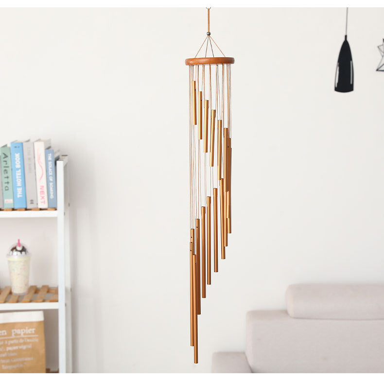 Pine Rotating 18 Tube Chime Hanging Ornaments For Decoration
