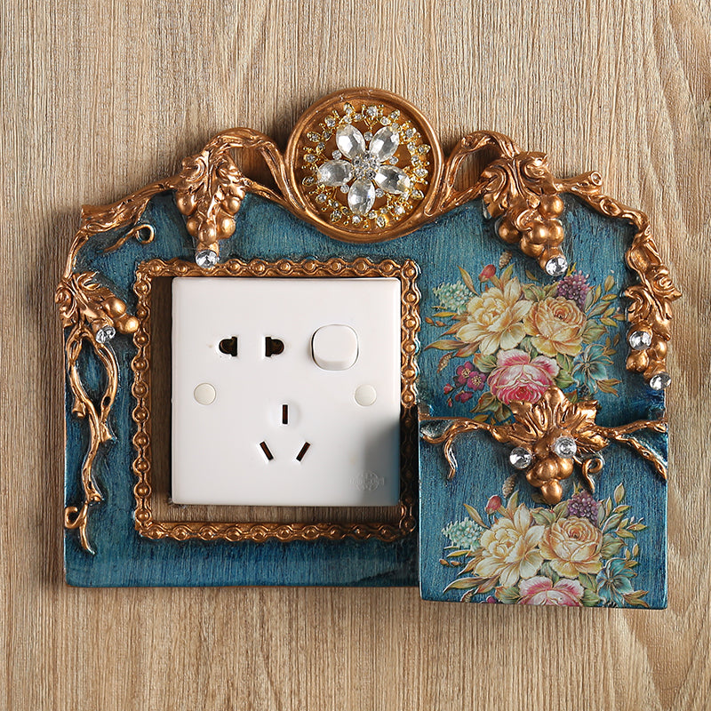 Plant Flowers Resin Wall Sticker Phone Holder