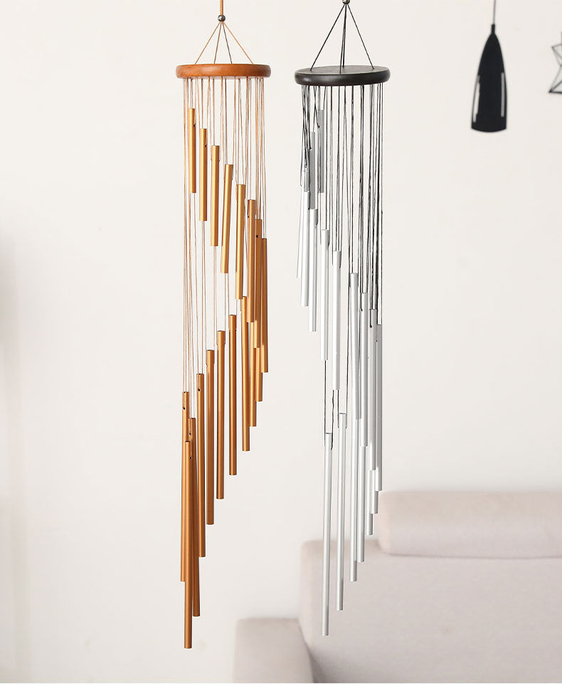 Pine Rotating 18 Tube Chime Hanging Ornaments For Decoration