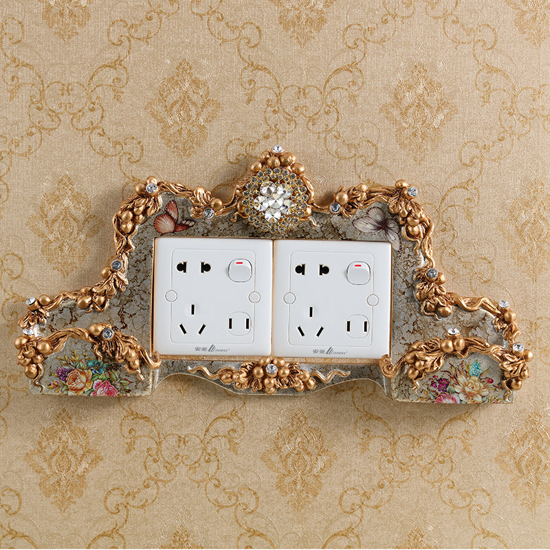 Plant Flowers Resin Wall Sticker Phone Holder