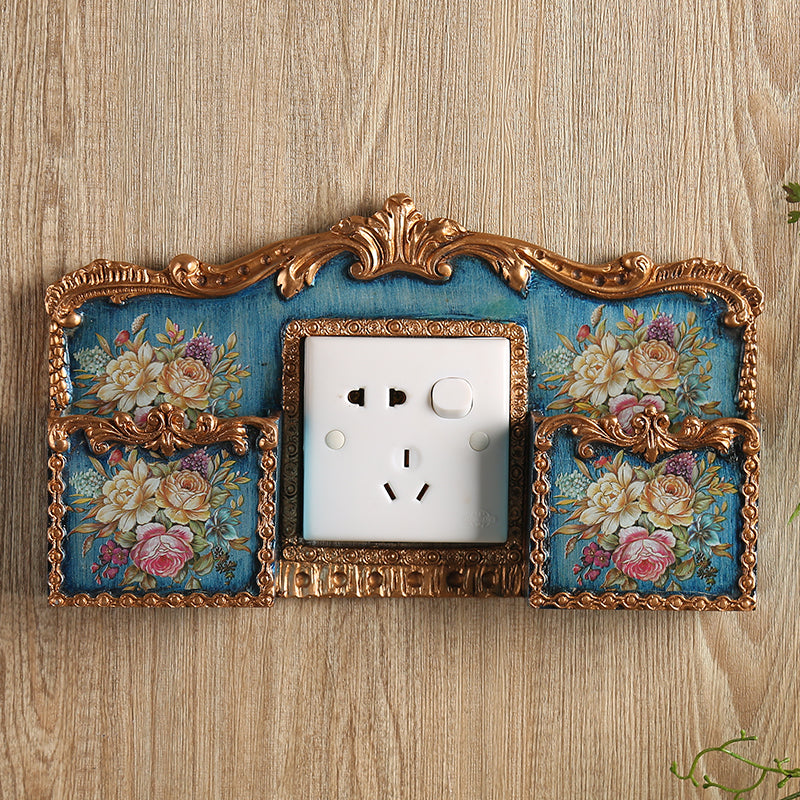 Plant Flowers Resin Wall Sticker Phone Holder