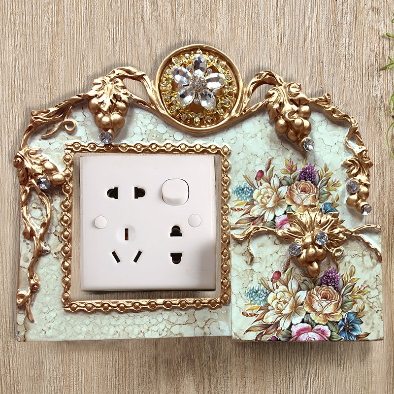 Plant Flowers Resin Wall Sticker Phone Holder