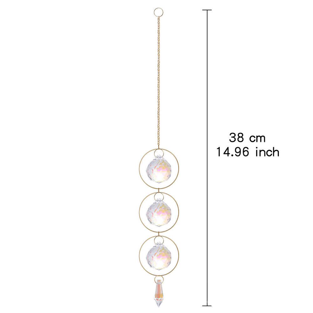 Crystal Wind Garden Amethyst Crescent Chimes