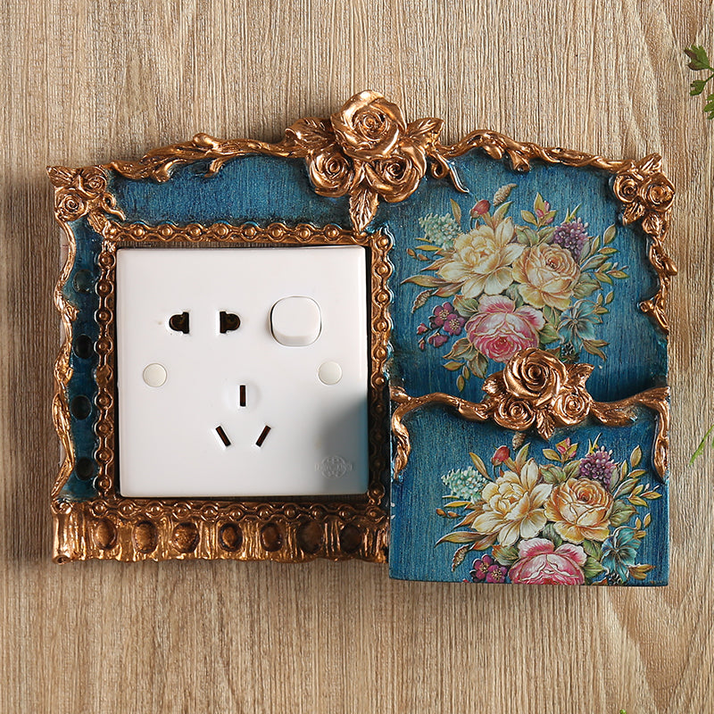 Plant Flowers Resin Wall Sticker Phone Holder