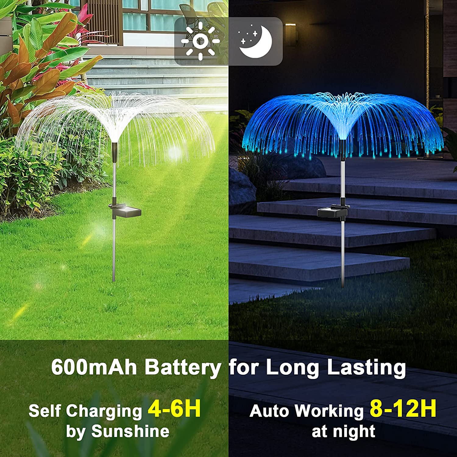 Solar garden lights, outdoors lights, jellyfish lights, luminous, charging, Christmas lamp and garden decorative lights