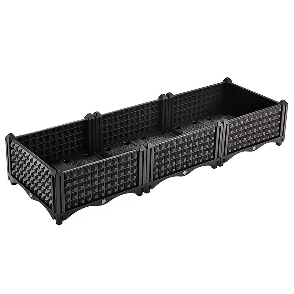 Raised Planter Grow Box Rectangular Flowerpot Elevated Garden Bed Gardening Pots & Planters Planting Supplies