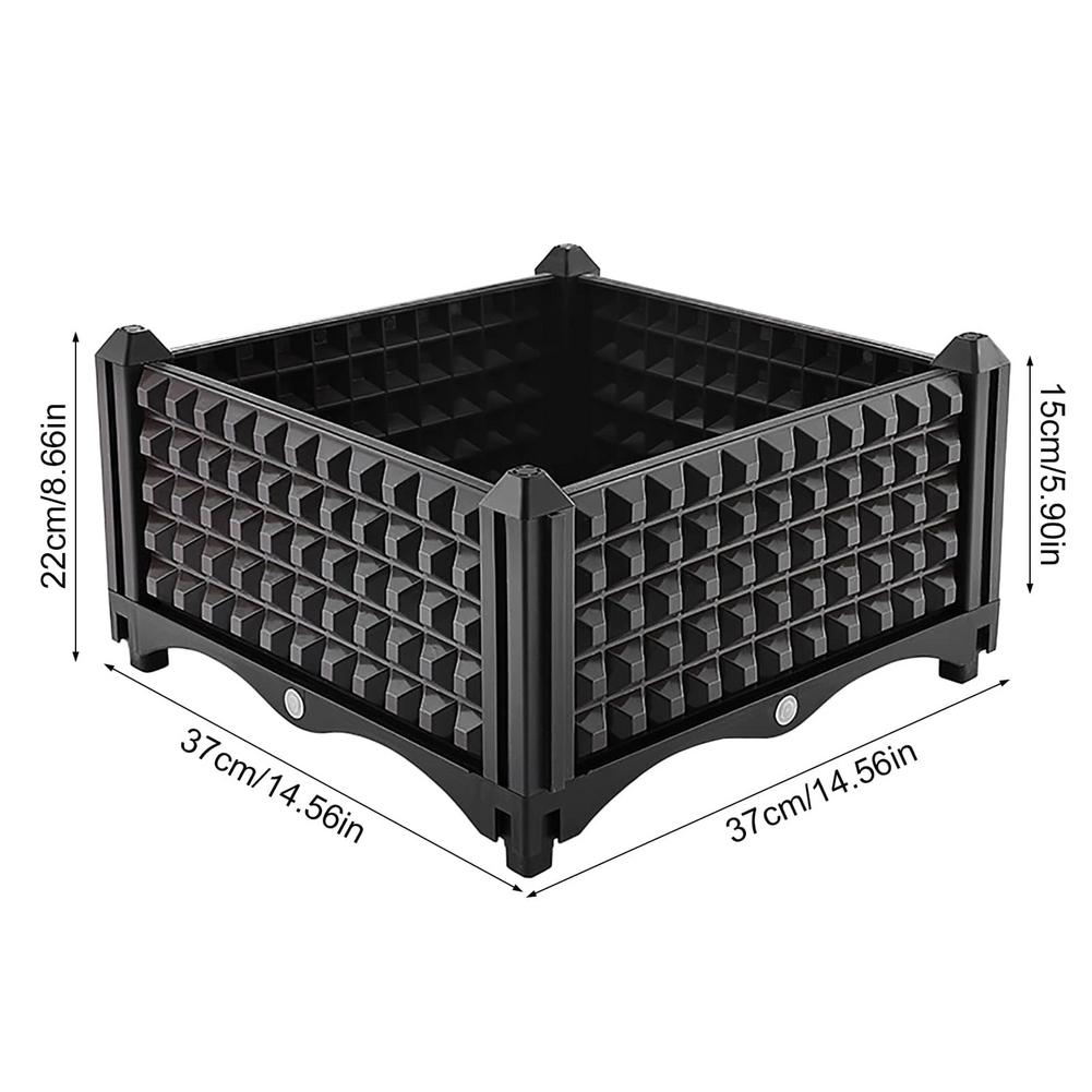 Raised Planter Grow Box Rectangular Flowerpot Elevated Garden Bed Balcony Planting Box Gardening Modular Planting Box