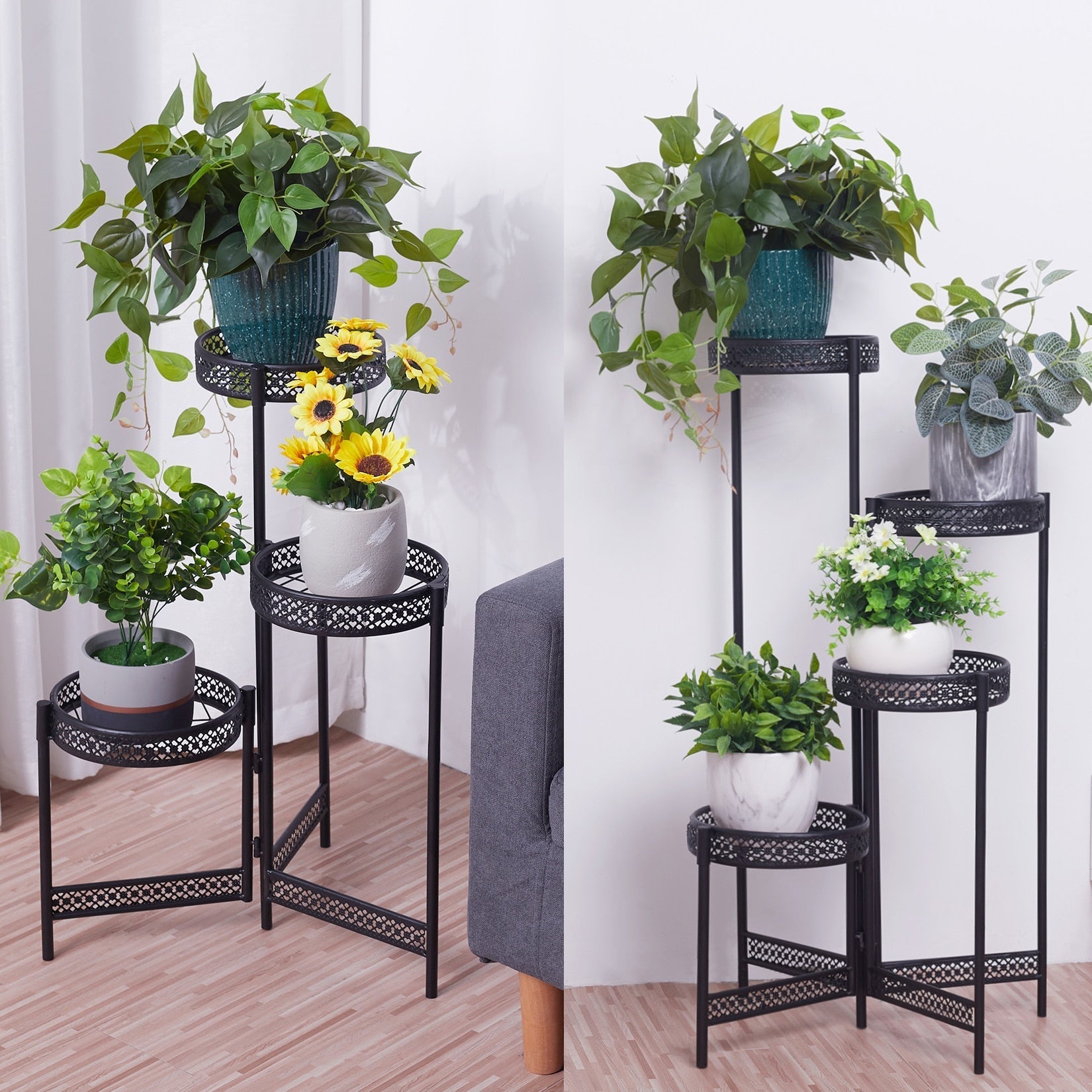Metal Plant Stand Folding Shelf