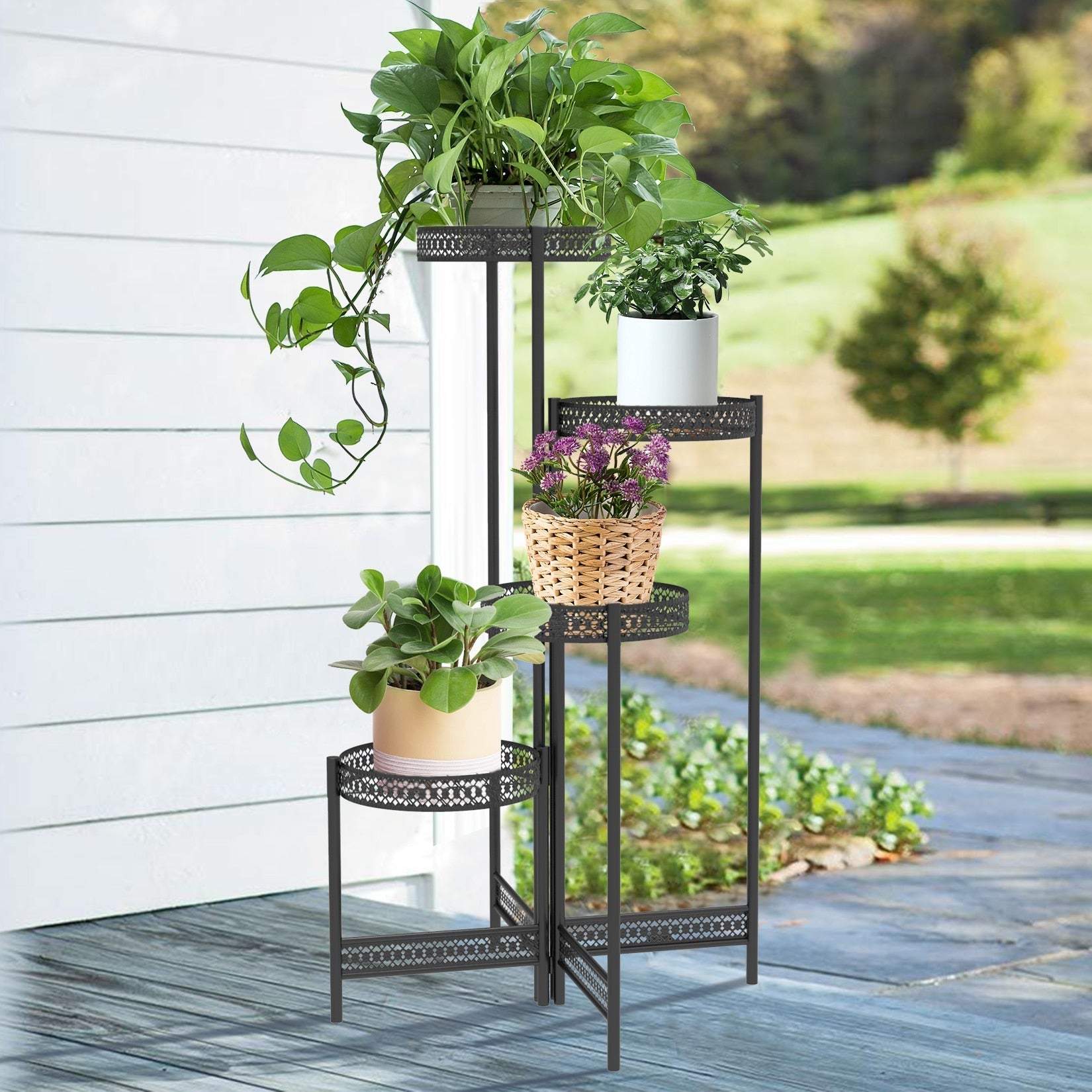 Metal Plant Stand Folding Shelf