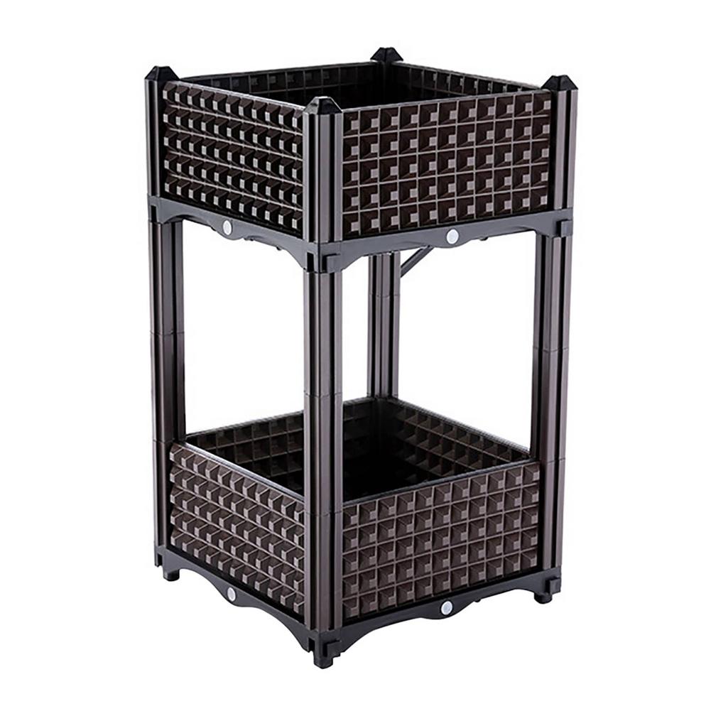 Raised Planter Grow Box Rectangular Flowerpot Elevated Garden Bed Balcony Planting Box Gardening Modular Planting Box