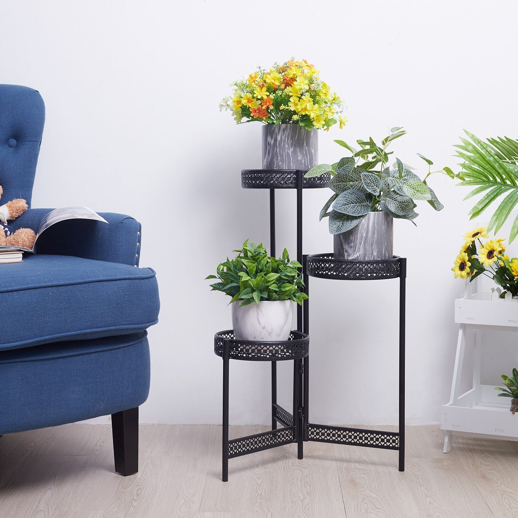 Metal Plant Stand Folding Shelf