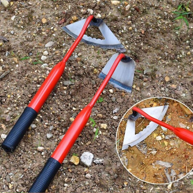 Portable Hardened Hollow Hoe Handheld Weeding Rake Planting Vegetable Farm Garden Agriculture Weeding Tool Garden Gadget