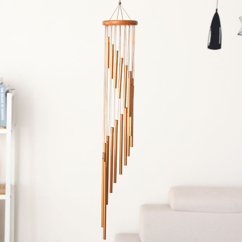 Pine Rotating 18 Tube Chime Hanging Ornaments For Decoration