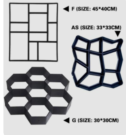 Ultralight diy garden paving mould hexagonal fancy mould