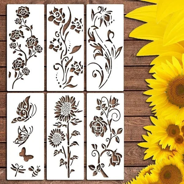 New Garden Fence Large Flower Template