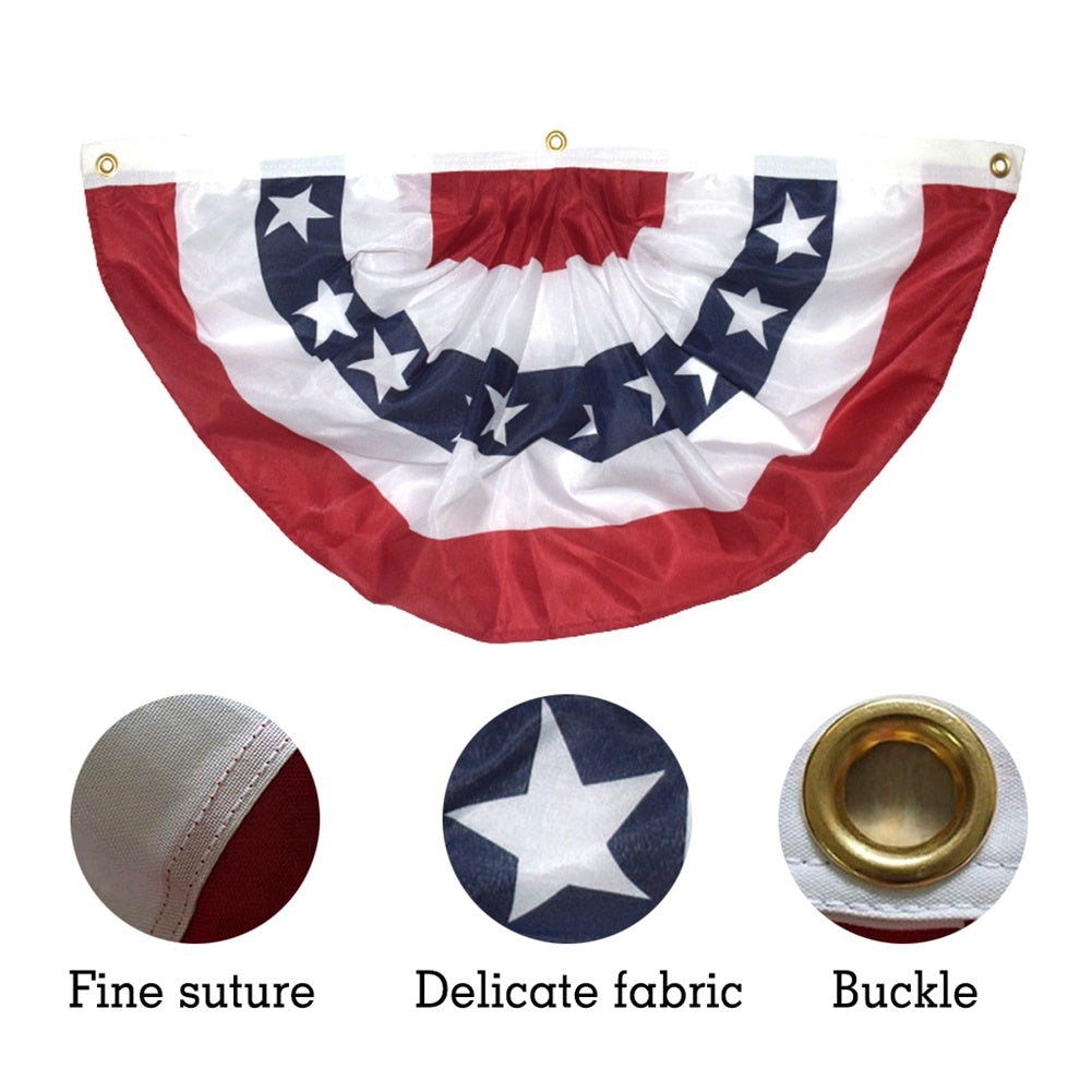 American Garden Flagpole USA Fan Flag Patriotic Stars Stripes Flag Outdoor Decoration