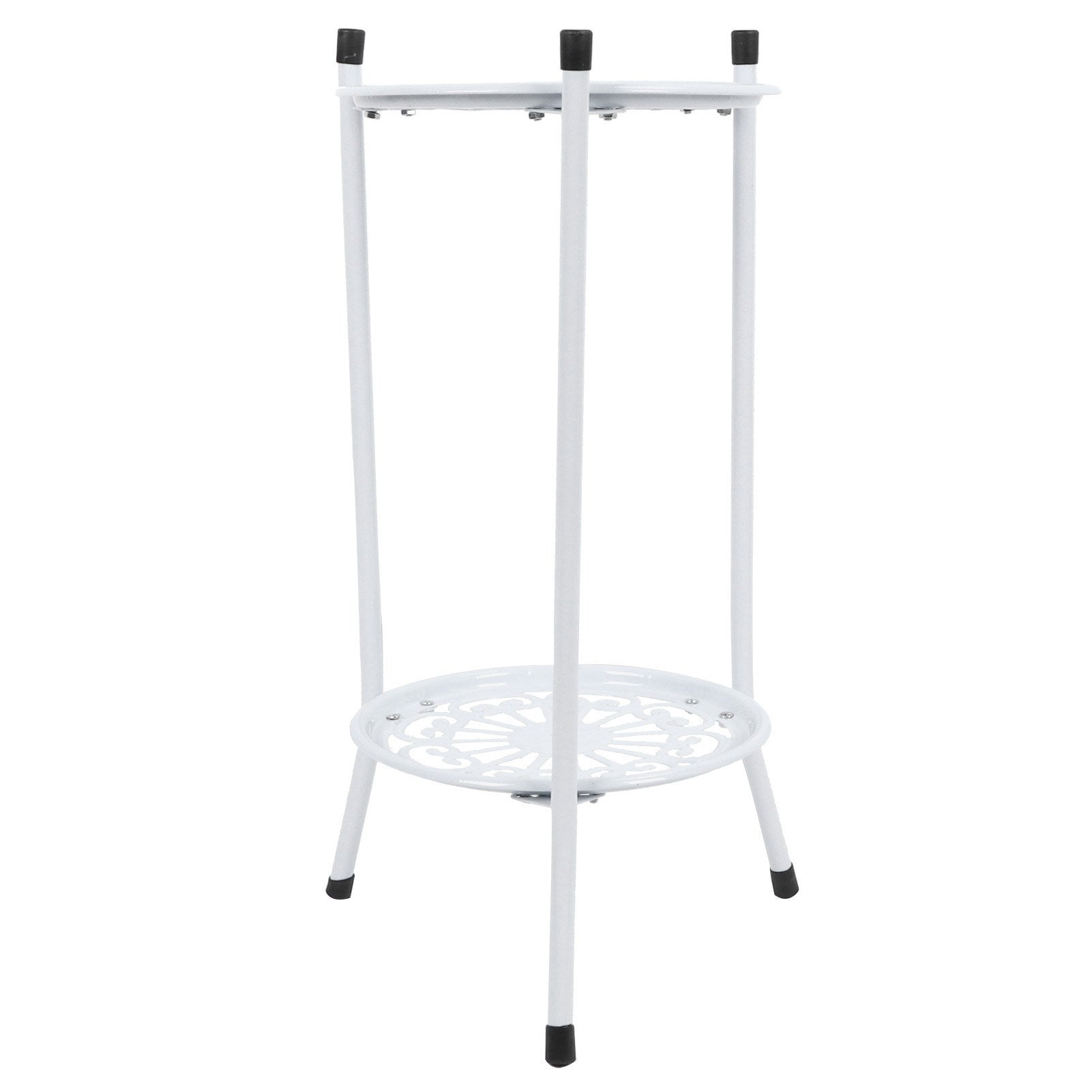 2‑Tier Metal Plant Stand Flower Pot Holder Display Shelf Rack Home Decoration Garden AccessoriesWhite