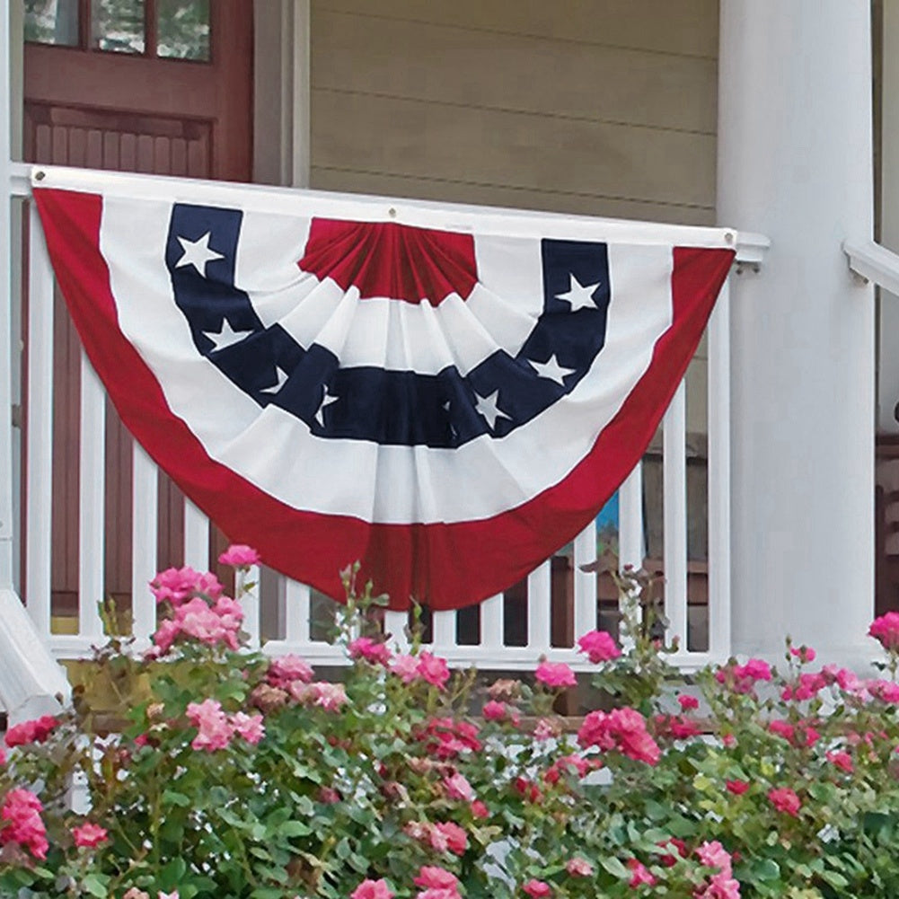 American Garden Flagpole USA Fan Flag Patriotic Stars Stripes Flag Outdoor Decoration