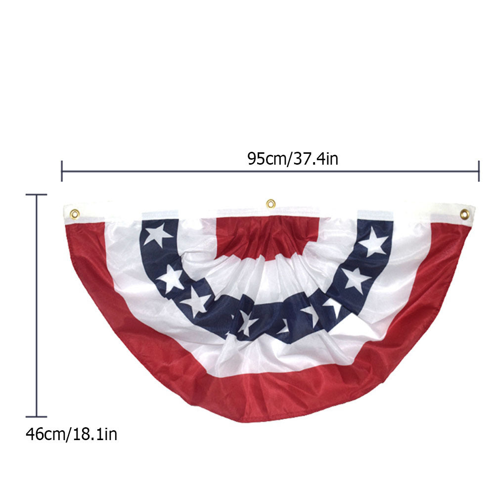 American Garden Flagpole USA Fan Flag Patriotic Stars Stripes Flag Outdoor Decoration