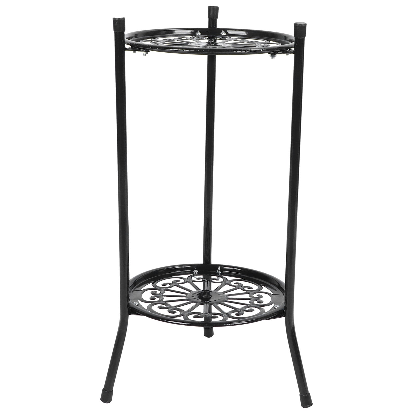 2‑Tier Metal Plant Stand Flower Pot Holder Display Shelf Rack Home Decoration Garden AccessoriesWhite