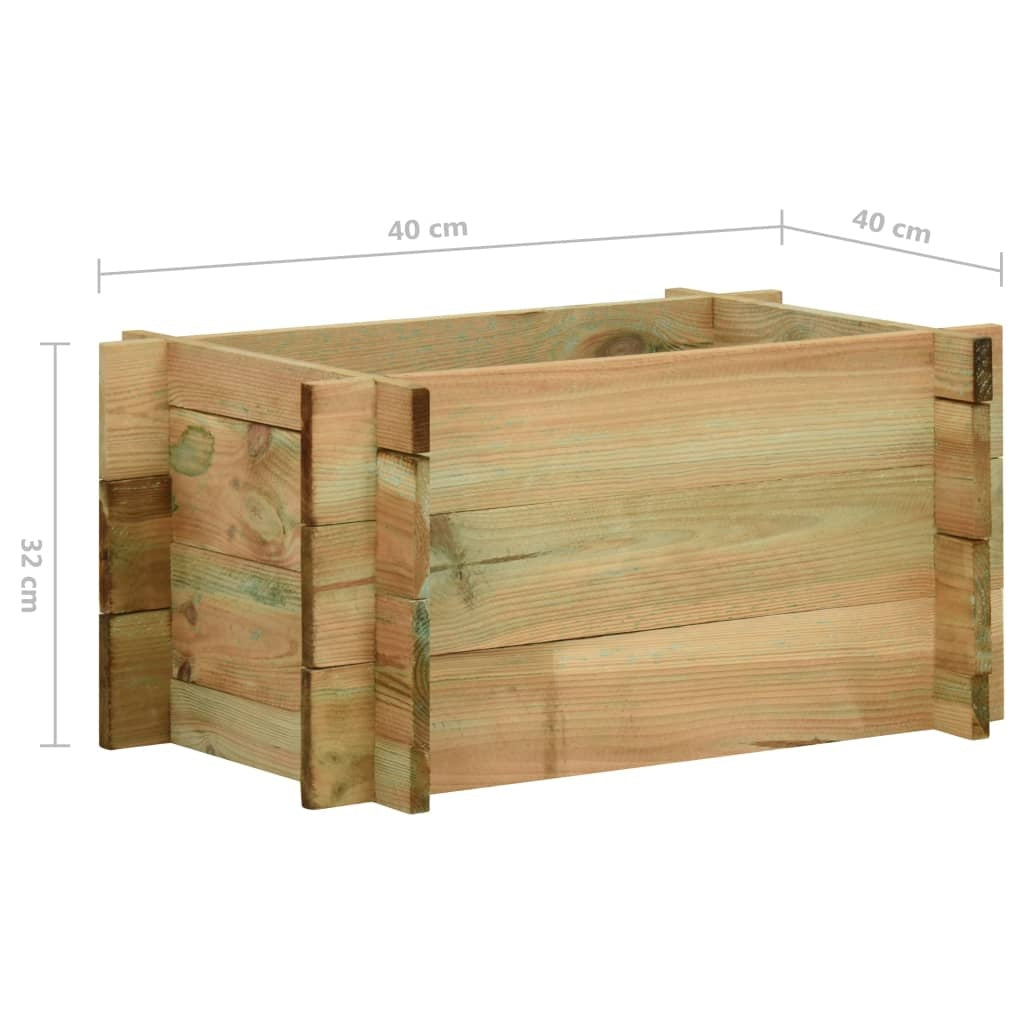 vidaXL Garden Raised Vegetable Bed Impregnated Pinewood 40 cm