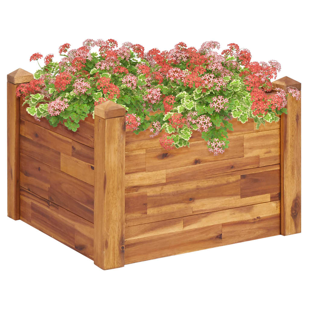 vidaXL Planter Flower Plant Box for Outdoor Patio Garden Solid Wood Acacia-20