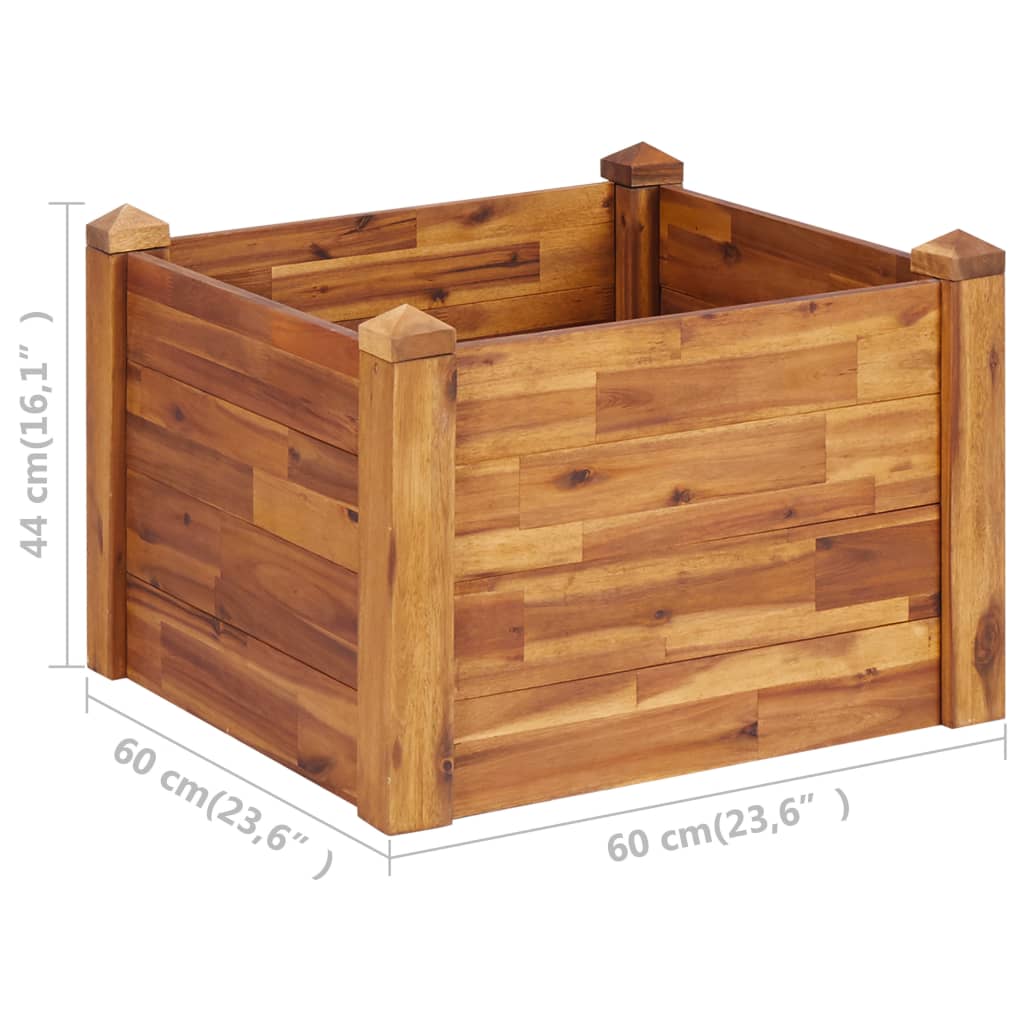 vidaXL Planter Flower Plant Box for Outdoor Patio Garden Solid Wood Acacia