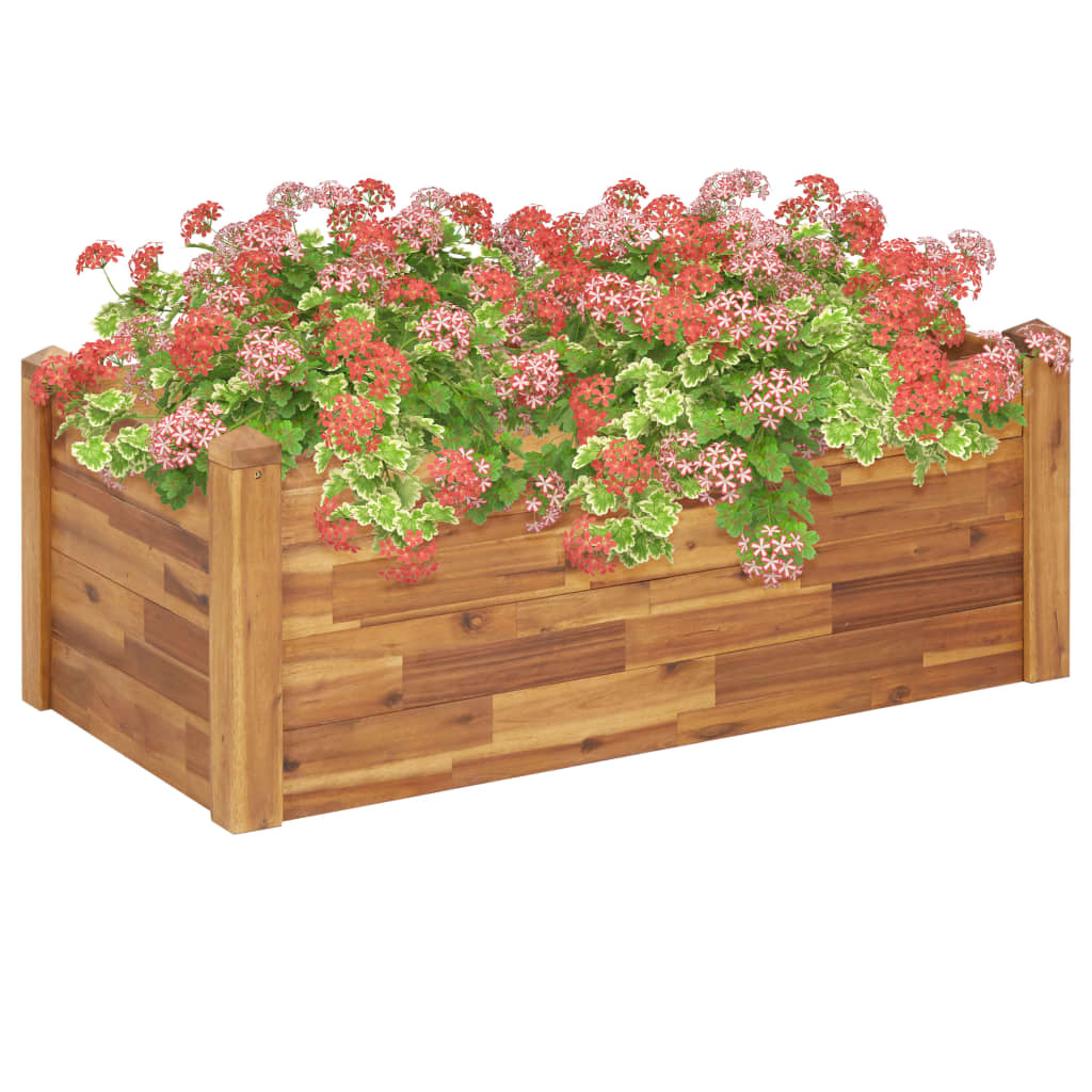 vidaXL Planter Flower Plant Box for Outdoor Patio Garden Solid Wood Acacia