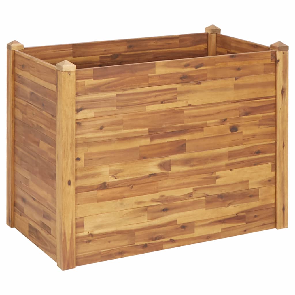 vidaXL Planter Flower Plant Box for Outdoor Patio Garden Solid Wood Acacia-20