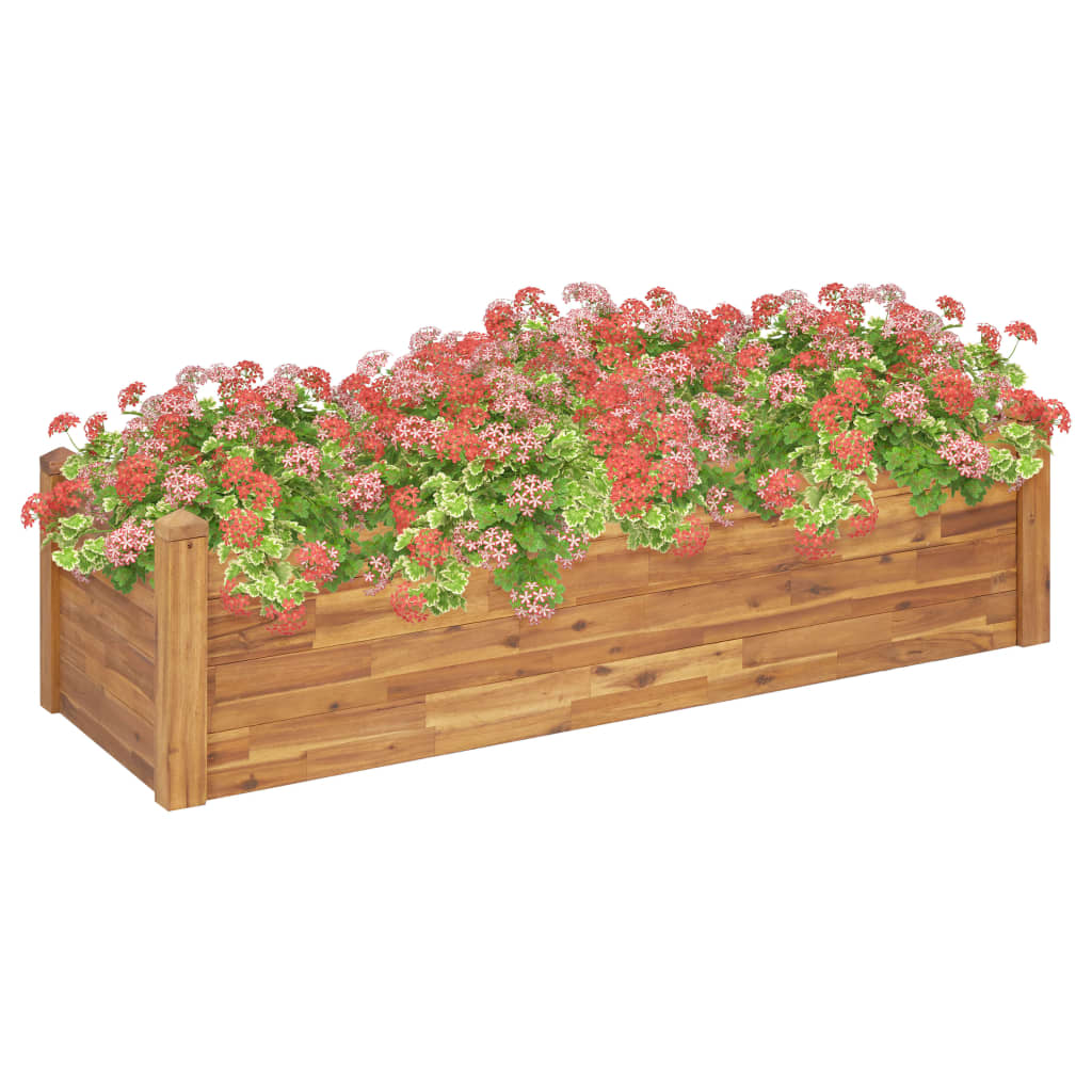 vidaXL Planter Flower Plant Box for Outdoor Patio Garden Solid Wood Acacia