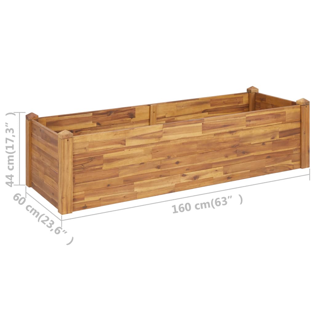 vidaXL Planter Flower Plant Box for Outdoor Patio Garden Solid Wood Acacia