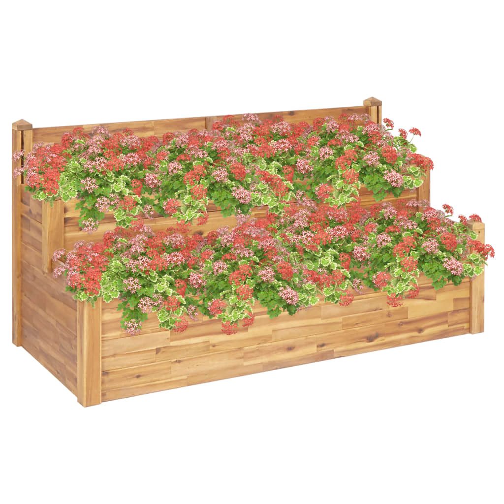 vidaXL Planter Flower Plant Box for Outdoor Patio Garden Solid Wood Acacia