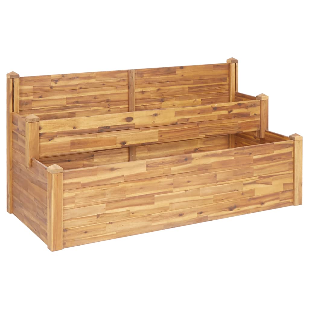 vidaXL Planter Flower Plant Box for Outdoor Patio Garden Solid Wood Acacia