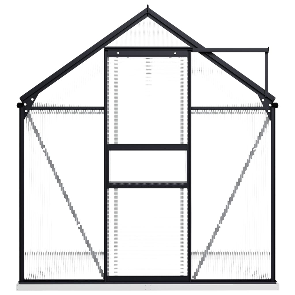 vidaXL Greenhouse Anthracite Aluminum Garden Shed Conservatory 27.6