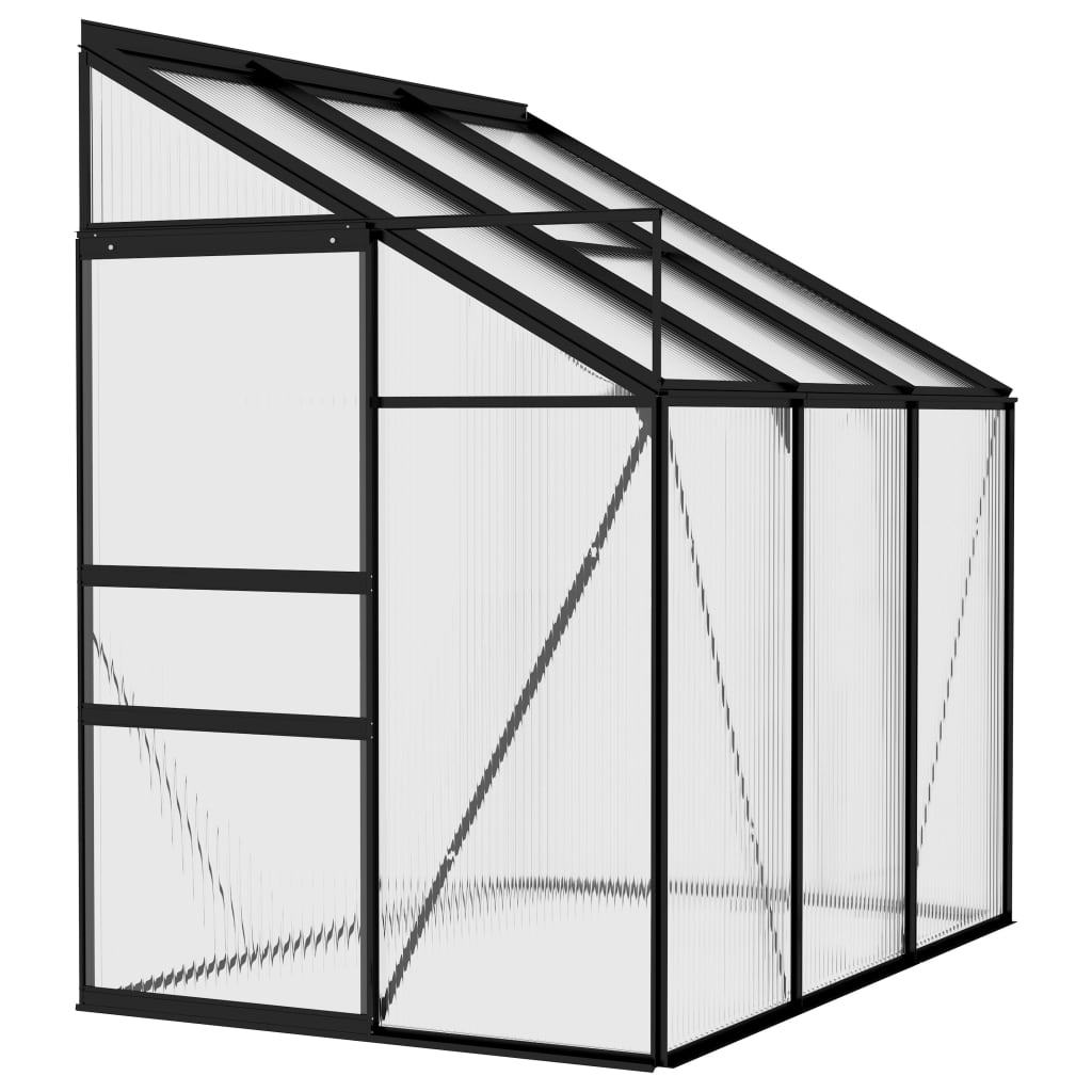 vidaXL Greenhouse Anthracite Aluminum Conservatory Plant House Multi Sizes