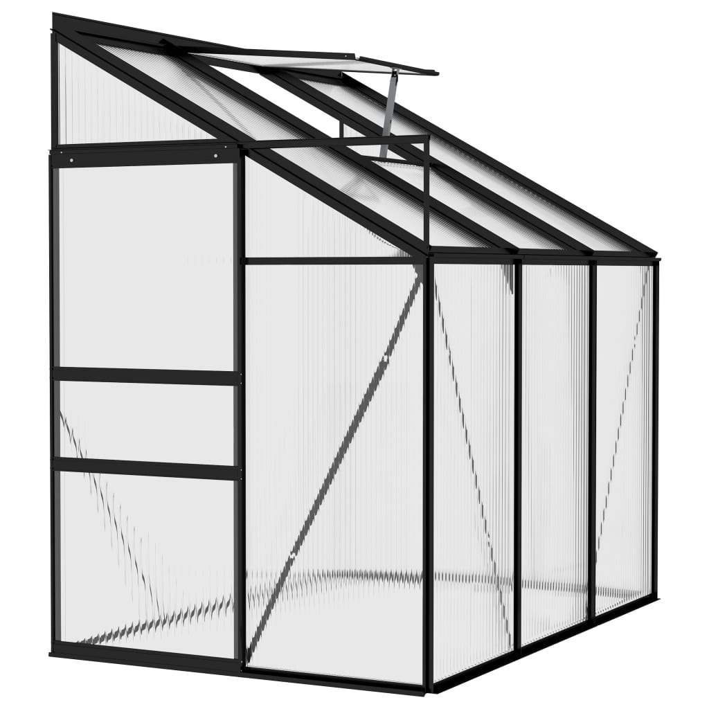 vidaXL Greenhouse Anthracite Aluminum Conservatory Plant House Multi Sizes