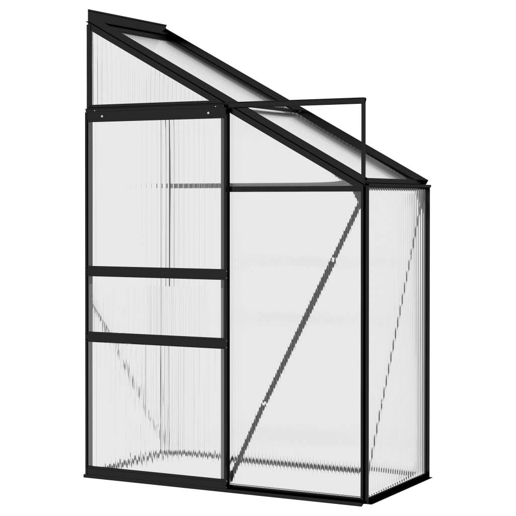 vidaXL Greenhouse Anthracite Aluminum Conservatory Plant House Multi Sizes