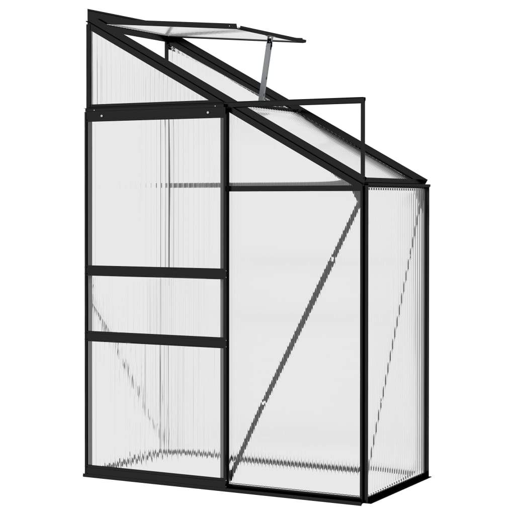 vidaXL Greenhouse Anthracite Aluminum Conservatory Plant House Multi Sizes