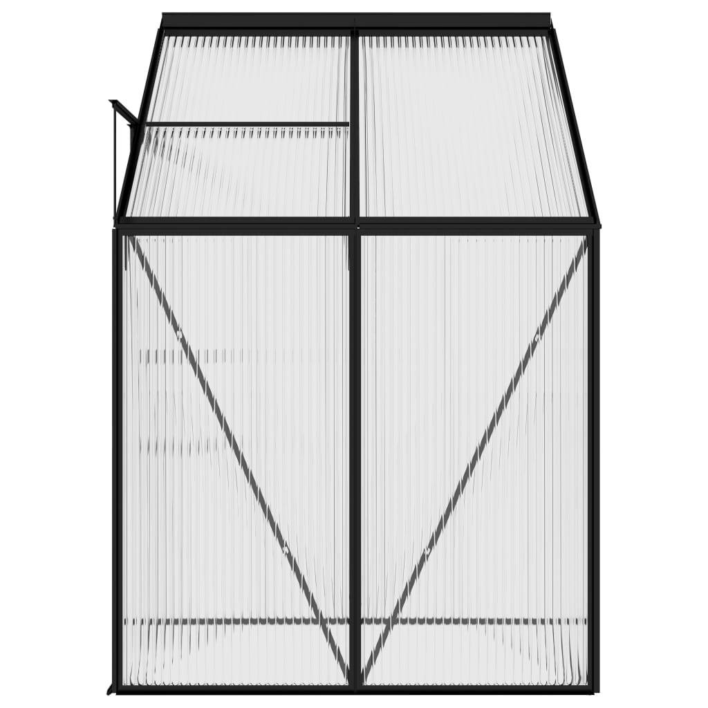 vidaXL Greenhouse Anthracite Aluminum Conservatory Plant House Multi Sizes