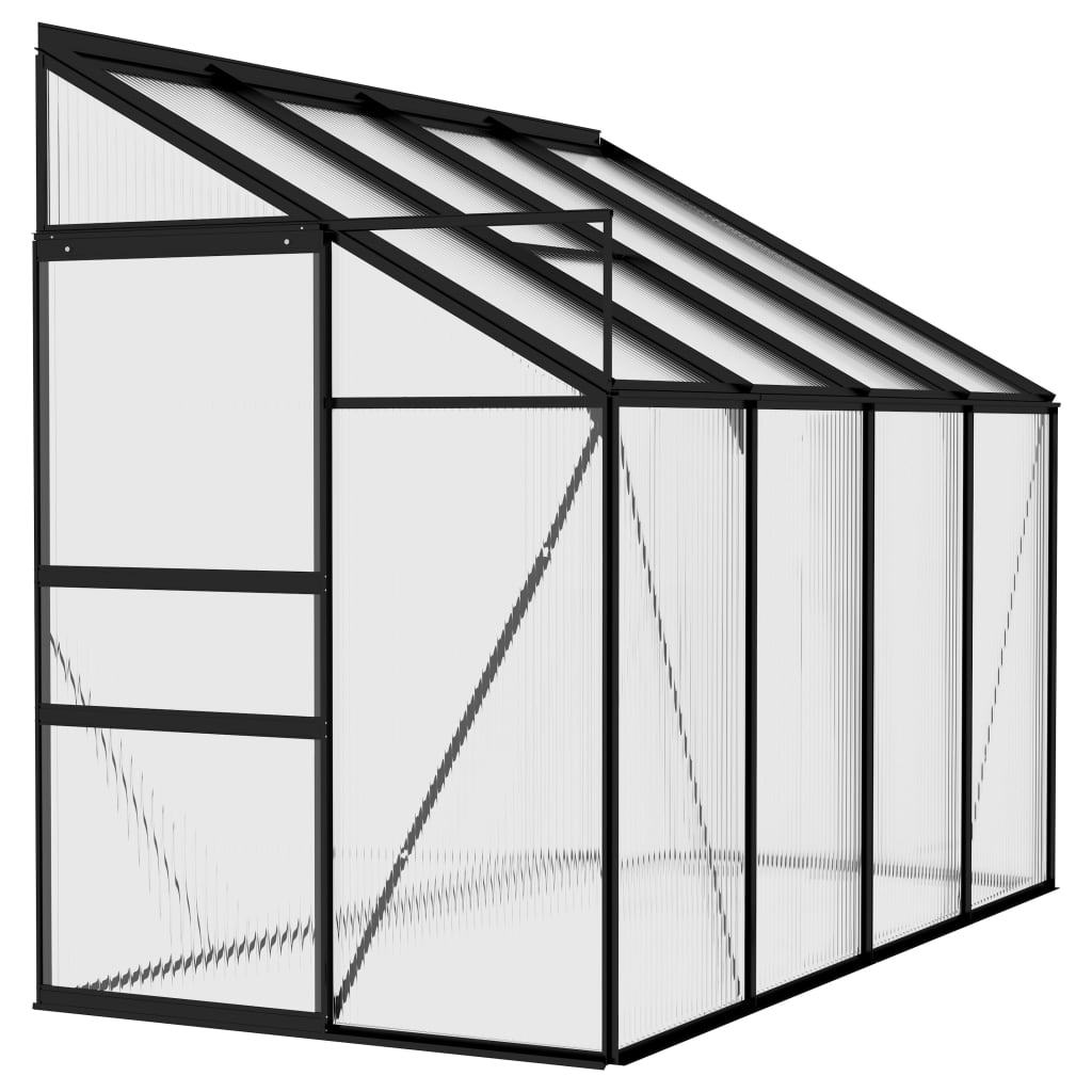 vidaXL Greenhouse Anthracite Aluminum Conservatory Plant House Multi Sizes