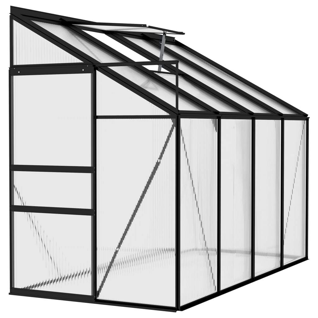 vidaXL Greenhouse Anthracite Aluminum Conservatory Plant House Multi Sizes