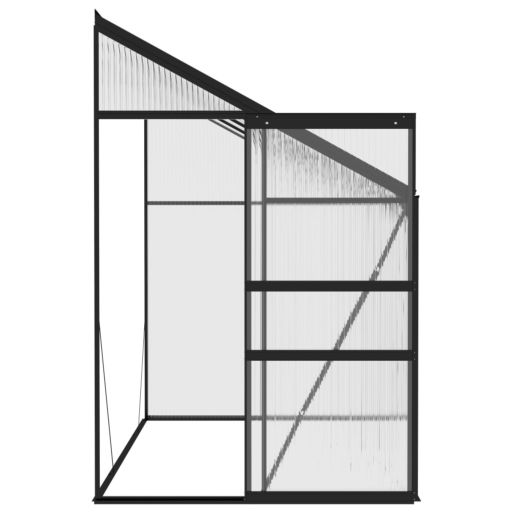 vidaXL Greenhouse Anthracite Aluminum Conservatory Plant House Multi Sizes