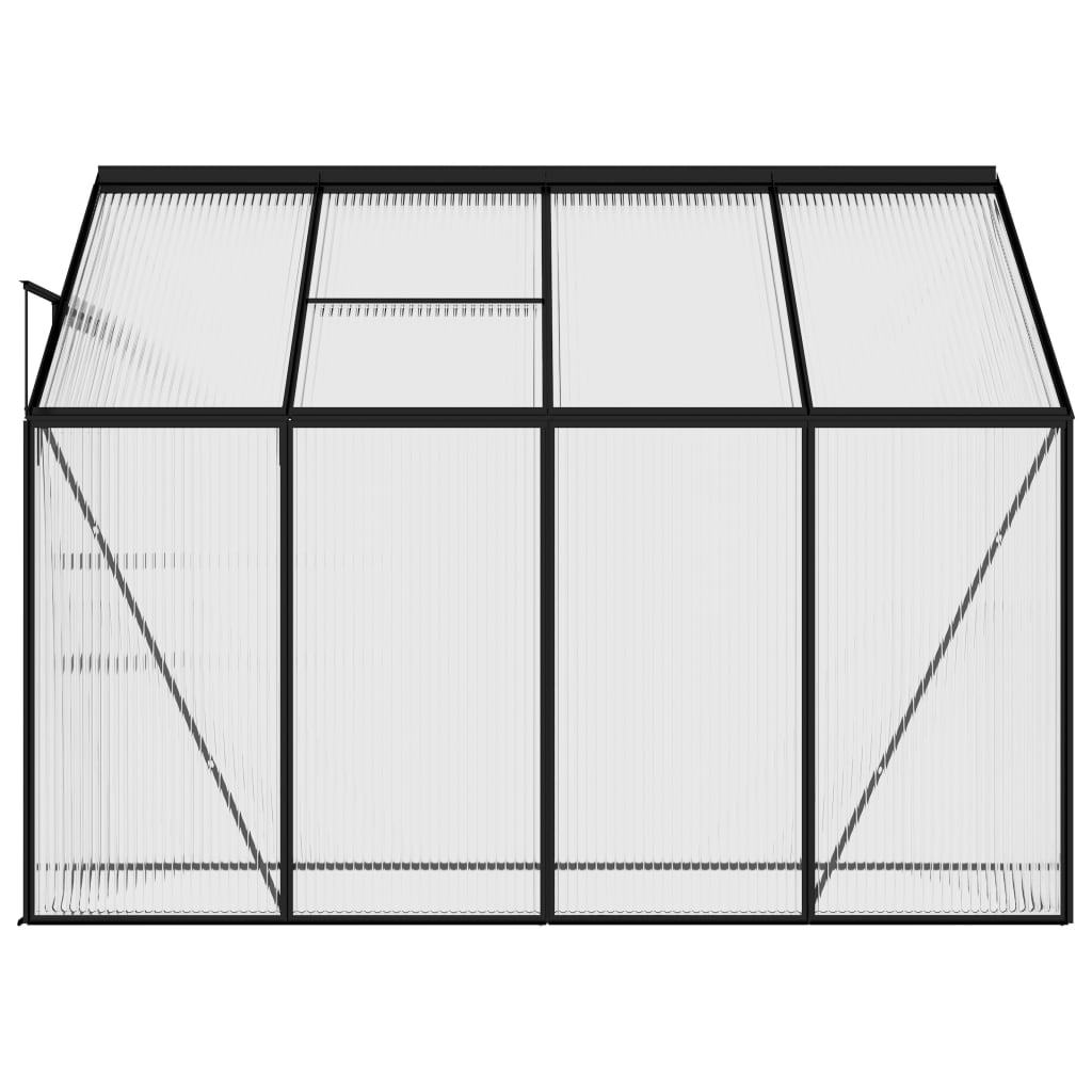 vidaXL Greenhouse Anthracite Aluminum Conservatory Plant House Multi Sizes