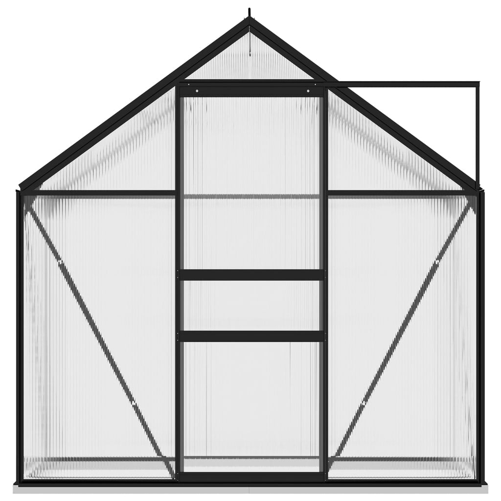 vidaXL Greenhouse Anthracite Aluminum Garden Shed Conservatory 27.6