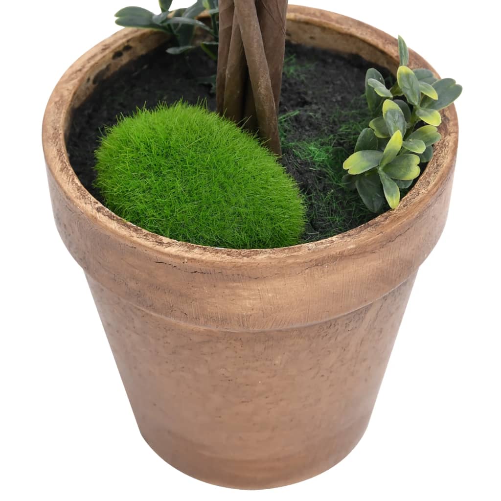 vidaXL 2x Artificial Boxwood Plants with Pots Ball Shaped Green Multi Sizes