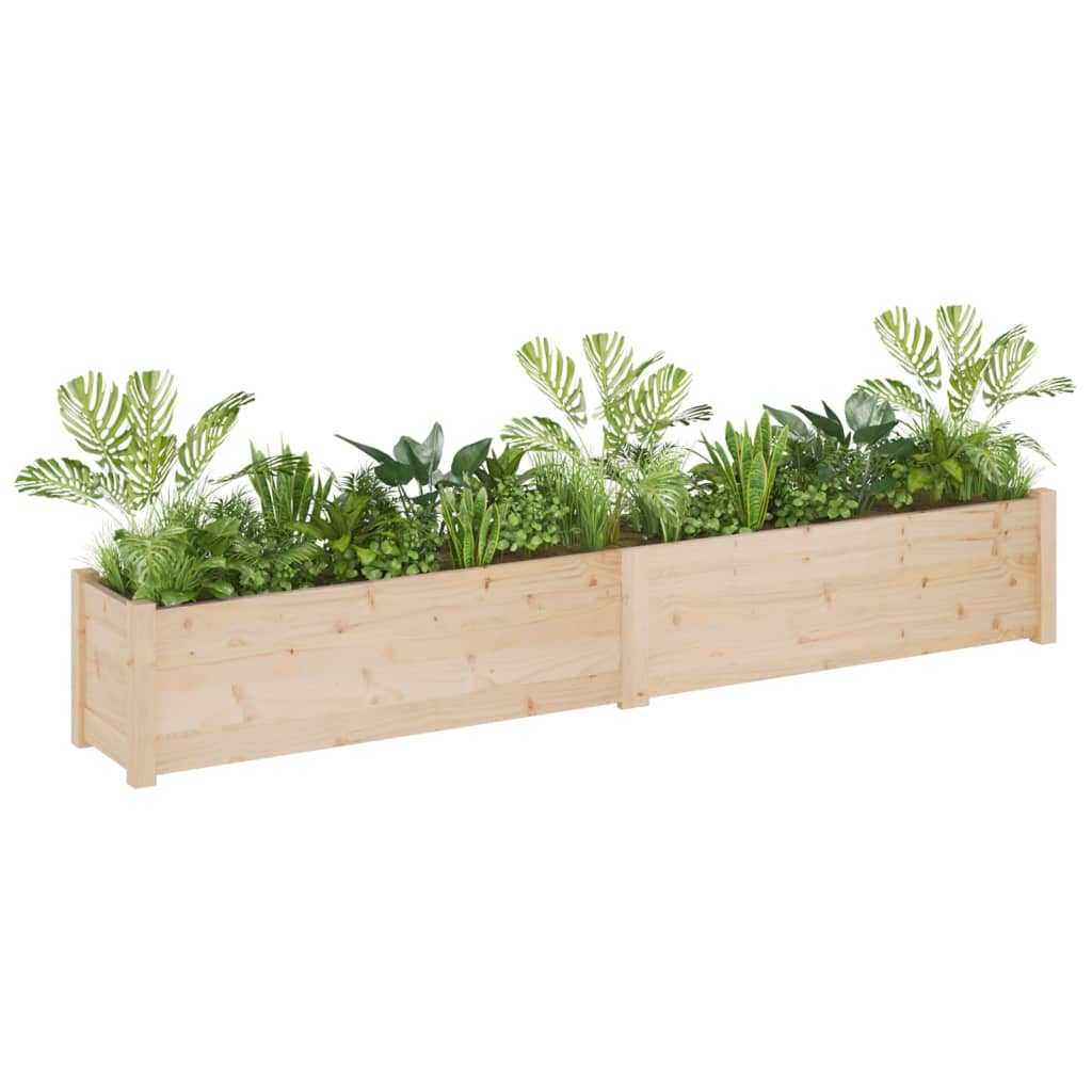 vidaXL Planter Outdoor Patio Raised Garden Bed Flower Box Solid Wood Pine-0