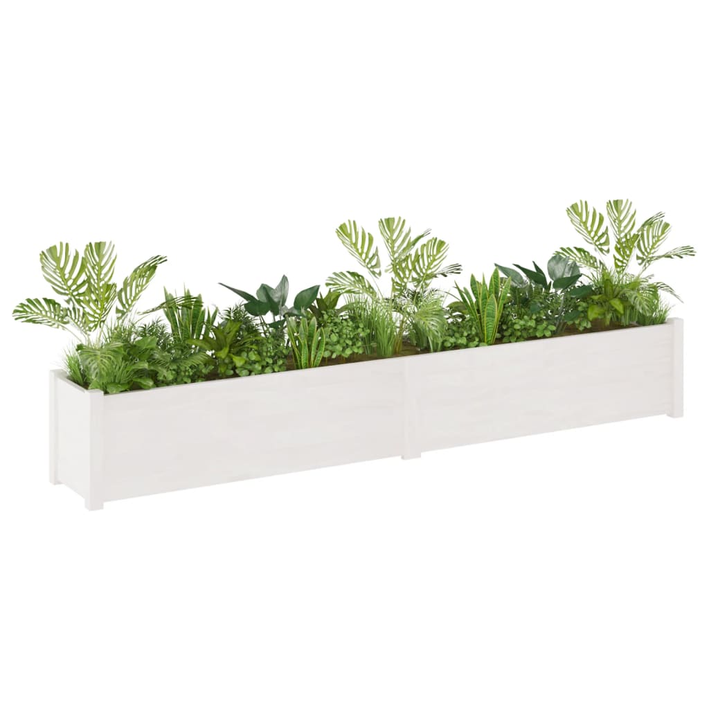 vidaXL Planter Outdoor Patio Raised Garden Bed Flower Box Solid Wood Pine