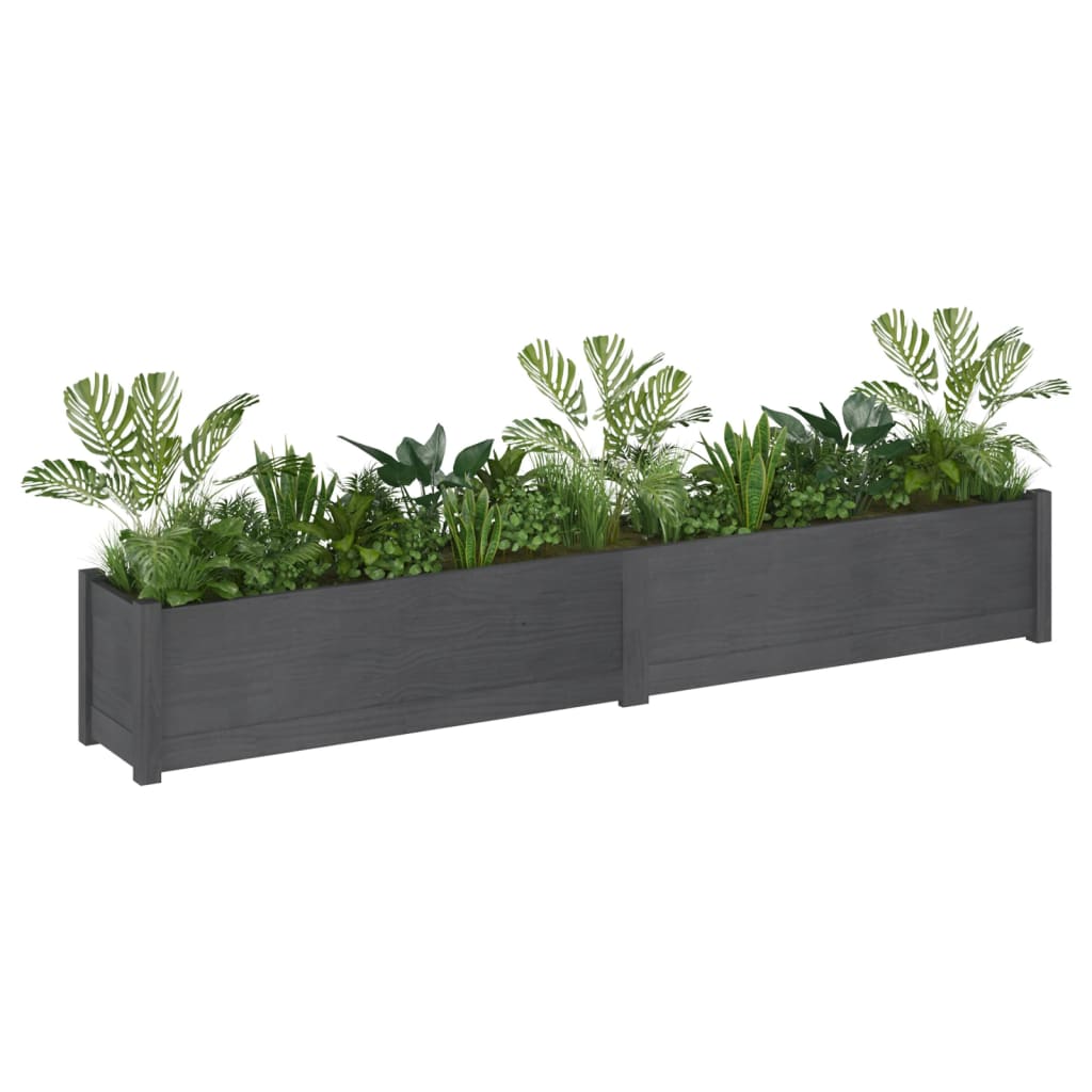 vidaXL Planter Outdoor Patio Raised Garden Bed Flower Box Solid Wood Pine