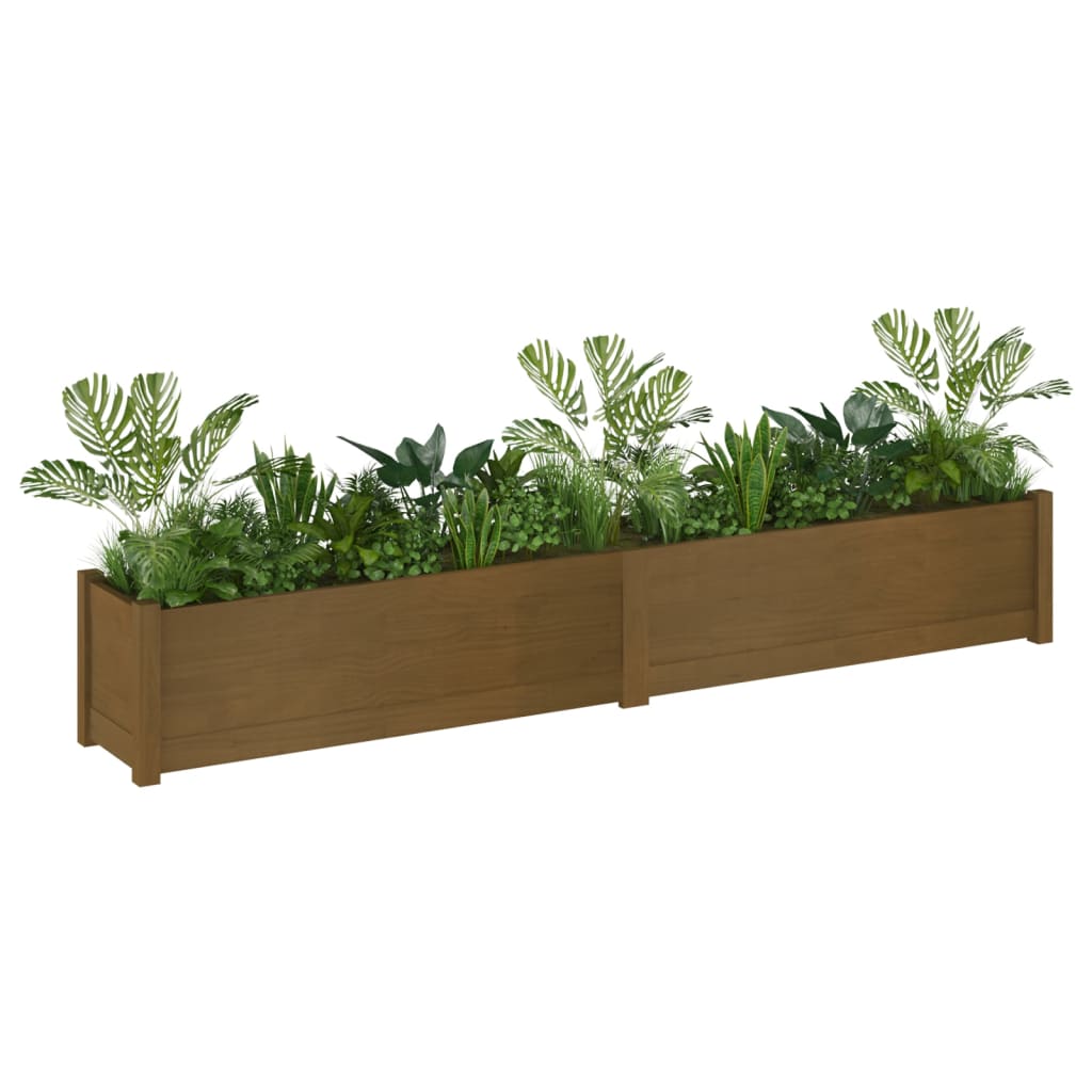 vidaXL Planter Outdoor Patio Raised Garden Bed Flower Box Solid Wood Pine