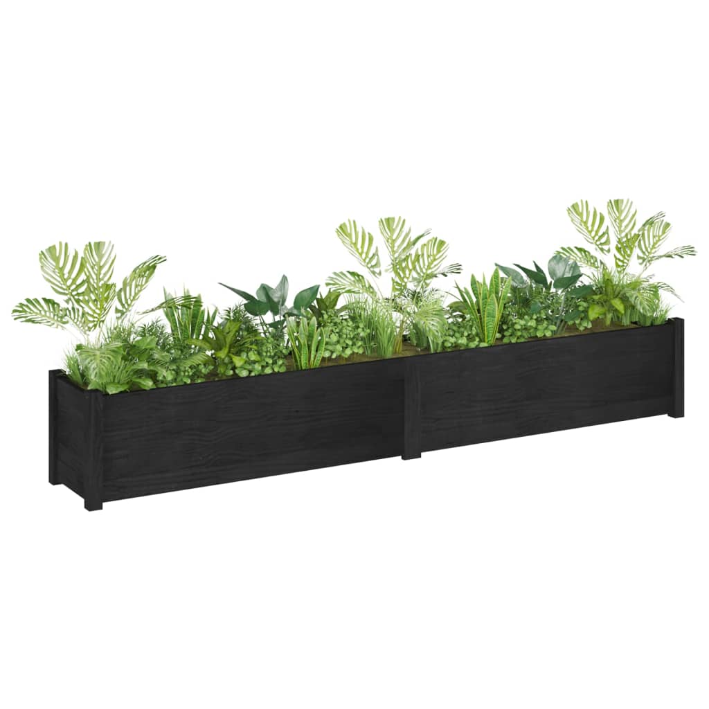 vidaXL Planter Outdoor Patio Raised Garden Bed Flower Box Solid Wood Pine